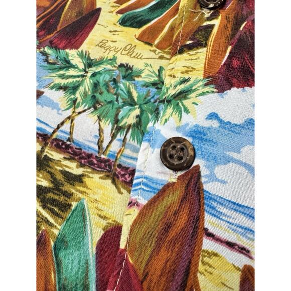VTG 90s Reyn Spooner Mens Hawaiian Peggy Chun Aloha Camp Shirt XL Tiki Pop Art - Picture 4 of 10
